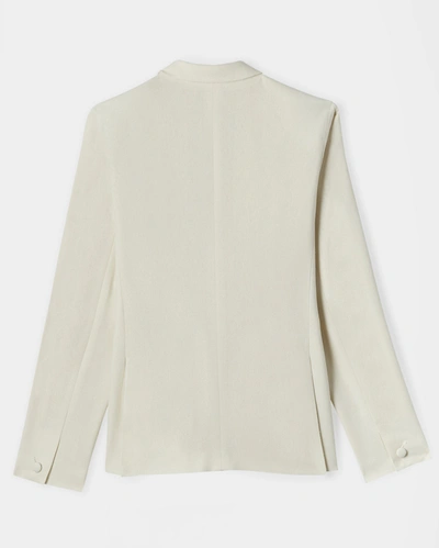 Shop Reid Double Breasted Tuxedo Jacket In Cream