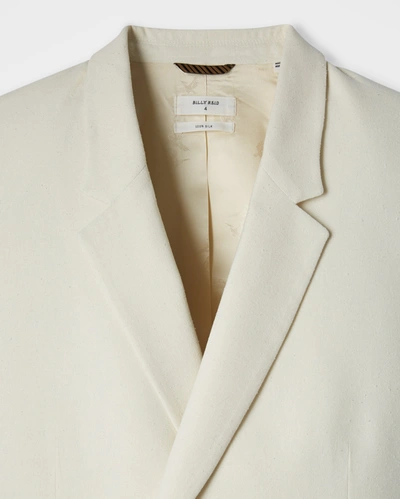 Reid Double Breasted Tuxedo Jacket In Cream