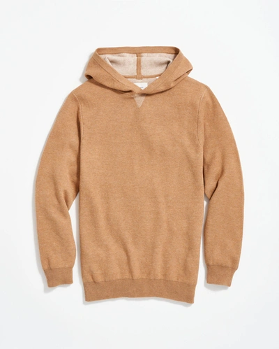 Shop Reid Double Knit Hoodie Sweater In Camel