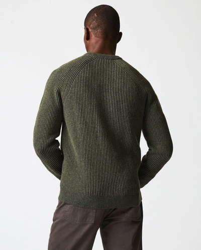 Shop Reid Fisherman Rib Crew In Olive