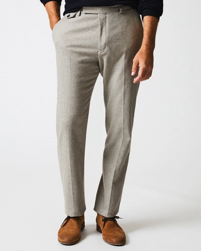 Shop Reid Flat Front Trouser In Grey