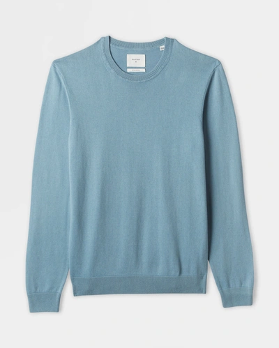 Shop Reid Garment Dyed Sweater In Denim Blue
