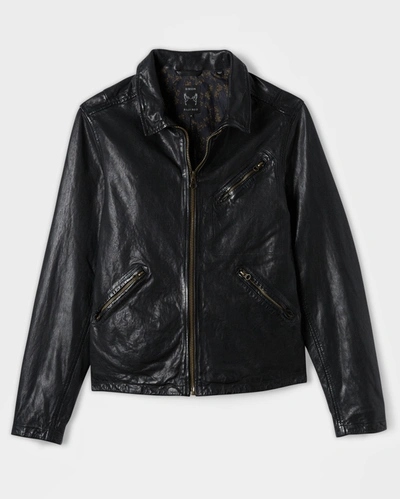 Shop Reid Gibson Biker Jacket In Black