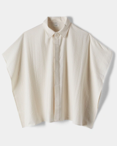 Shop Billy Reid, Inc Hammered Cotton Shirt In Natural