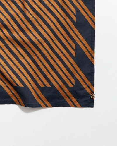 Reid Heirloom Stripe Bandana In Black/gold