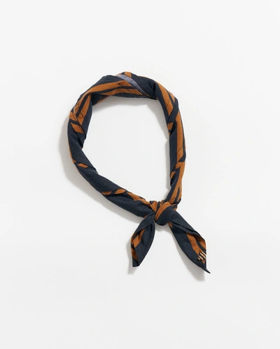 Reid Heirloom Stripe Bandana In Black/gold
