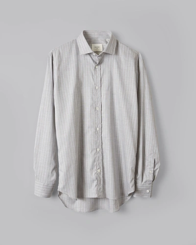 Shop Billy Reid, Inc Holt Dress Shirt In Grey/tan