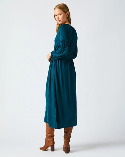 Reid Keyhole Midi Dress In Teal