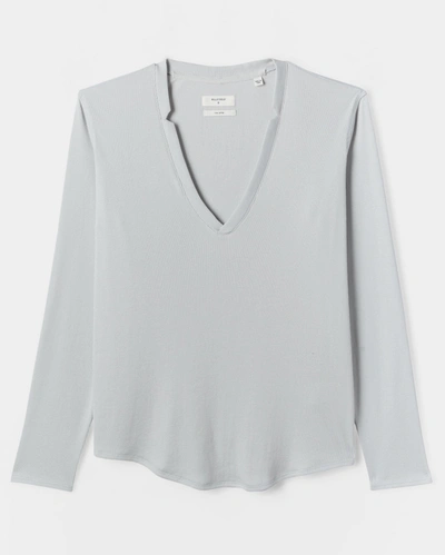 Reid Knit Camellia Top In Beach Blue