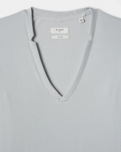 Reid Knit Camellia Top In Beach Blue