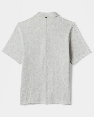 Reid Knit Jacquard Camp Shirt In Sky Blue