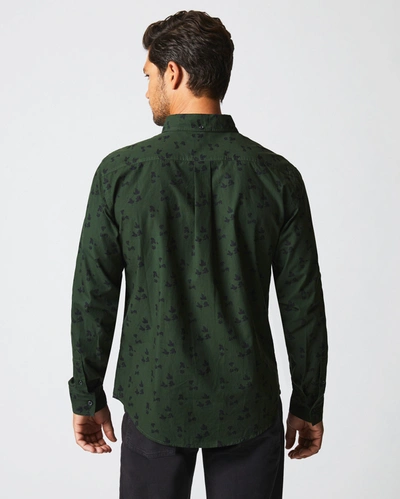 Shop Reid Kudzu Tuscumbia Shirt In Evergreen/pine Green