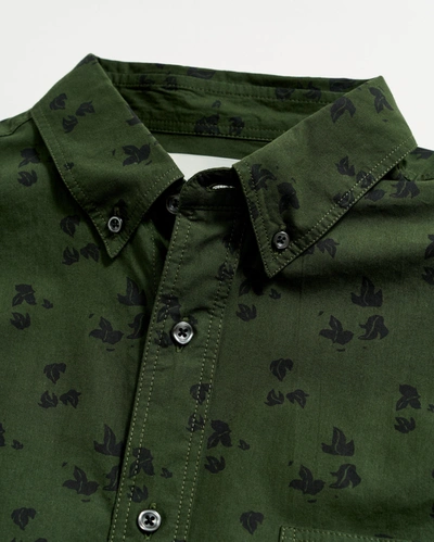 Shop Reid Kudzu Tuscumbia Shirt In Evergreen/pine Green