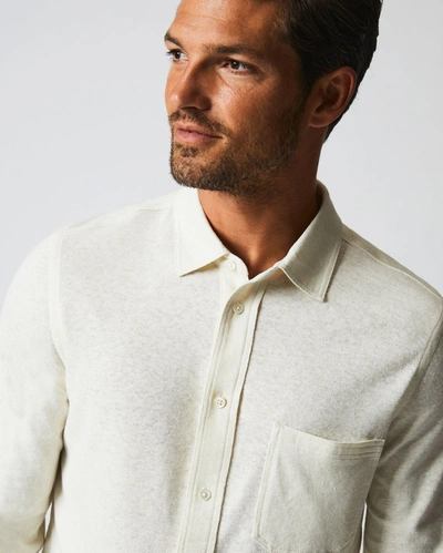Shop Billy Reid L/s Hemp Cotton Knit Shirt In Tinted White