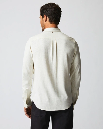 Shop Billy Reid L/s Hemp Cotton Knit Shirt In Tinted White