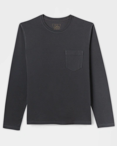 Reid L/s Washed Tee In Black
