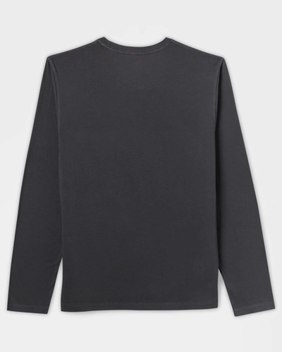 Reid L/s Washed Tee In Black