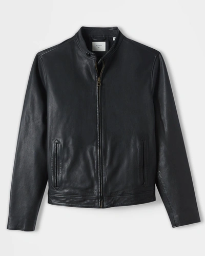 Reid Leather Cafe Racer In Black
