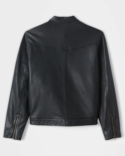 Reid Leather Cafe Racer In Black