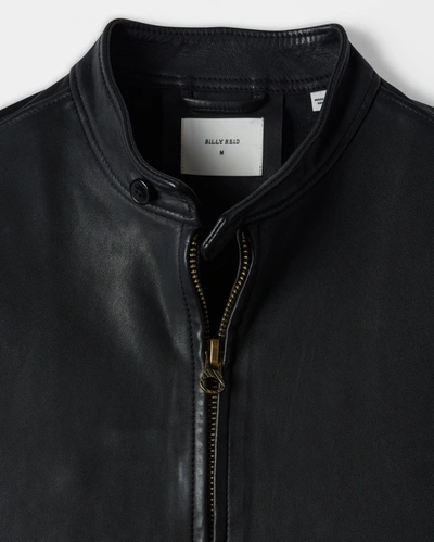 Reid Leather Cafe Racer In Black