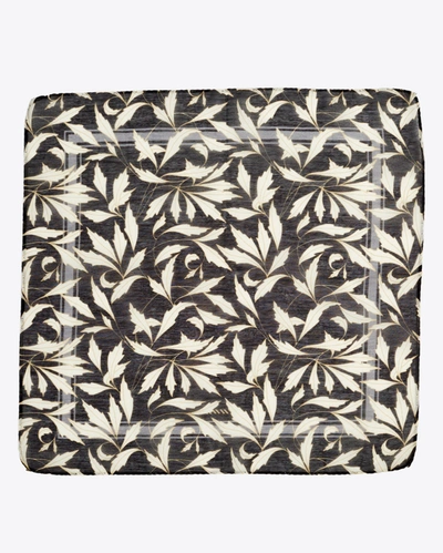 Shop Billy Reid, Inc Leaves Pocket Square In Black