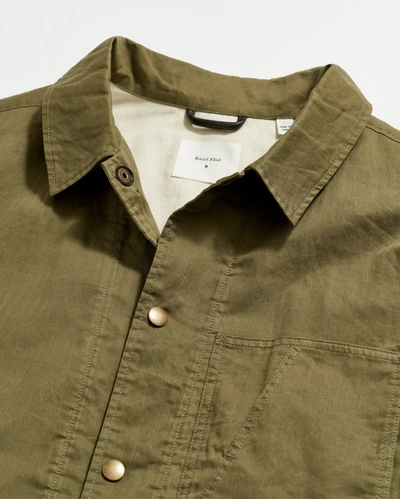 Shop Reid Leroy Shirt Jacket In Moss Green