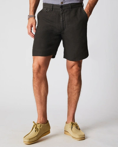 Shop Reid Linen Moore Short In Steel Grey