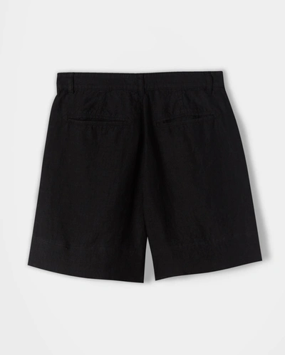 Reid Linen Pleated Short In Billy's Brown