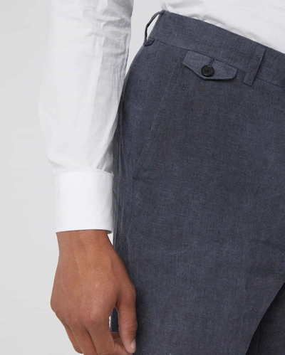 Billy Reid, Inc Linen Pleated Trouser In Navy