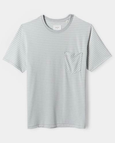 Reid Melange Stripe Tee In Engine Red