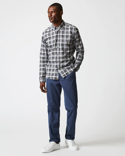 Billy Reid Melange Textural Plaid Tuscumbia Shirt Bd In Grey/black