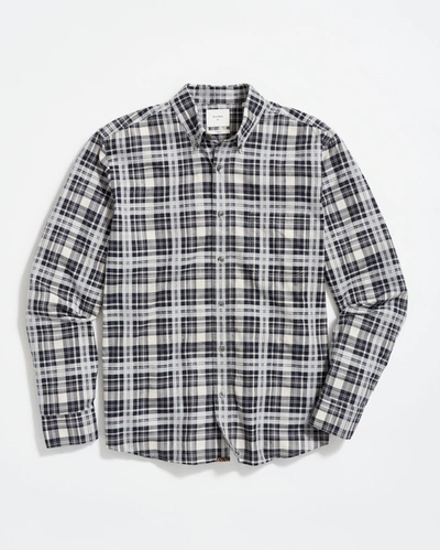 Shop Billy Reid Melange Textural Plaid Tuscumbia Shirt Bd In Grey/black