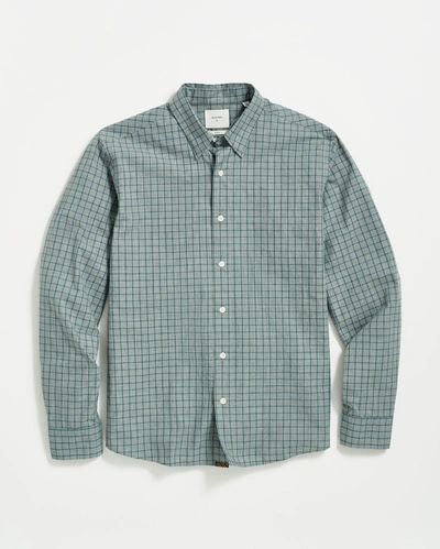 Shop Reid Melange Windowpane Tuscumbia Shirt Hidden Bd In Grey/teal