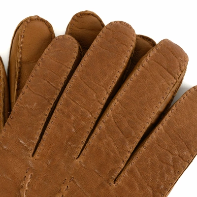 Shop Billy Reid Mens Leather Gloves In Cigar