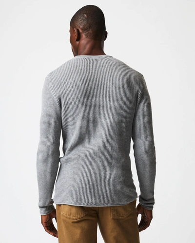 Billy Reid, Inc Mini Waffle Crew In Grey