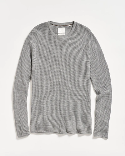 Billy Reid, Inc Mini Waffle Crew In Grey