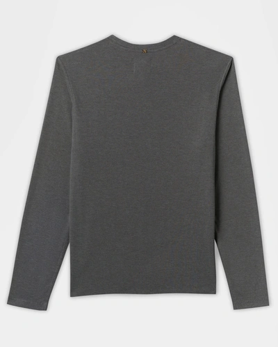 Reid Mini Waffle Henley In Grey