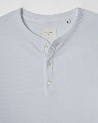 Reid Mini Waffle Henley In Grey
