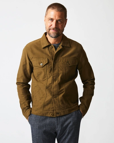 Shop Reid Moleskin Tupelo Trucker Jacket In Olive