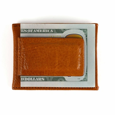 Billy Reid Moore & Giles Money Clip Wallet In Modern Saddle