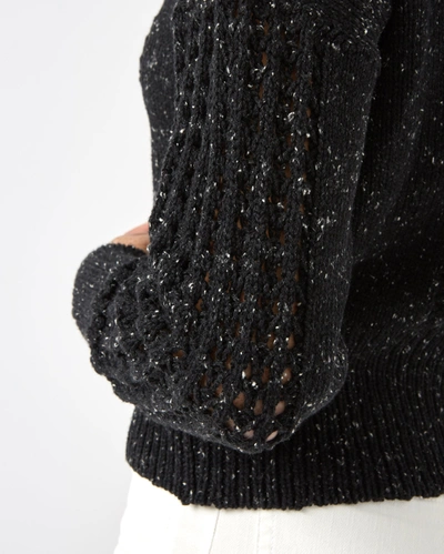Billy Reid, Inc Net Boxy Sweater In Black