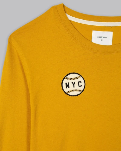 Billy Reid, Inc Nyc L/s Tee In Gold