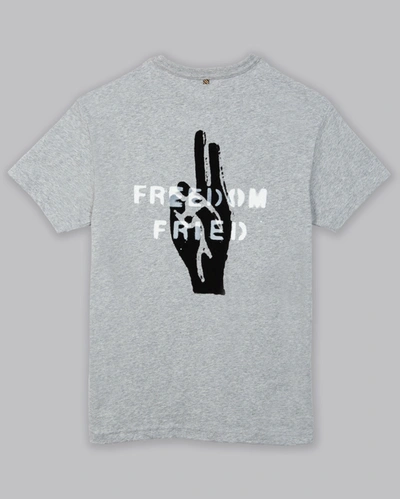 Shop Billy Reid, Inc Peace Sign Tee In Grey