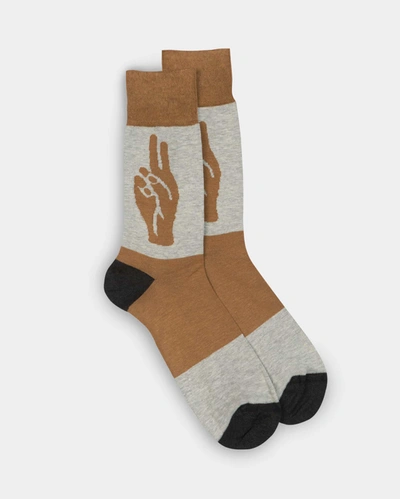 Shop Billy Reid, Inc Peace Sock In Saddle