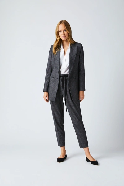 Reid Peak Lapel Blazer In Charcoal