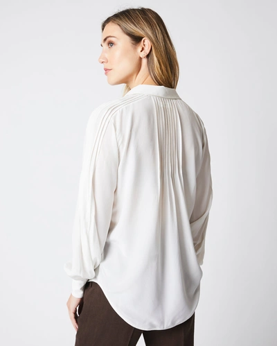 Reid Pintuck Blouse In White