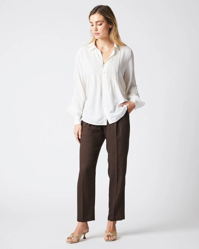 Reid Pintuck Blouse In White