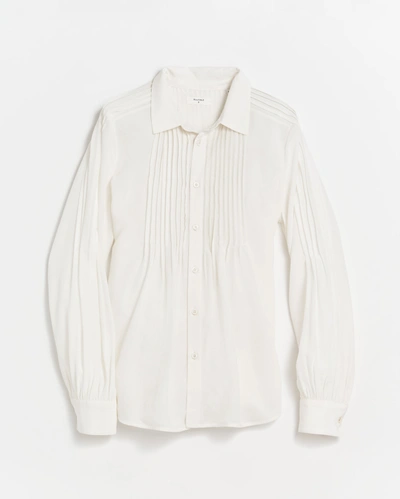 Reid Pintuck Blouse In White