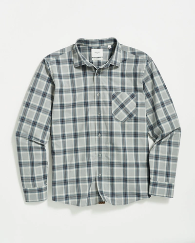 Shop Billy Reid Plaid John T Shirt In Grey/blue