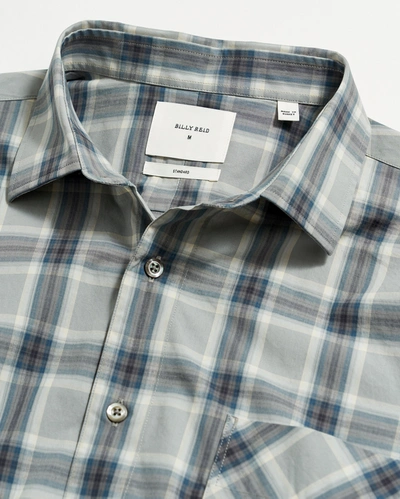 Shop Billy Reid Plaid John T Shirt In Grey/blue
